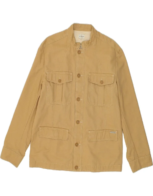 Comfortable Men's ParkasCALVIN KLEIN JEANS Mens Utility Jacket UK 42 XL Beige Cotton Comfortable Men's ParkasCALVIN KLEIN JEANS Mens Utility Jacket UK 42 XL Beige Cotton