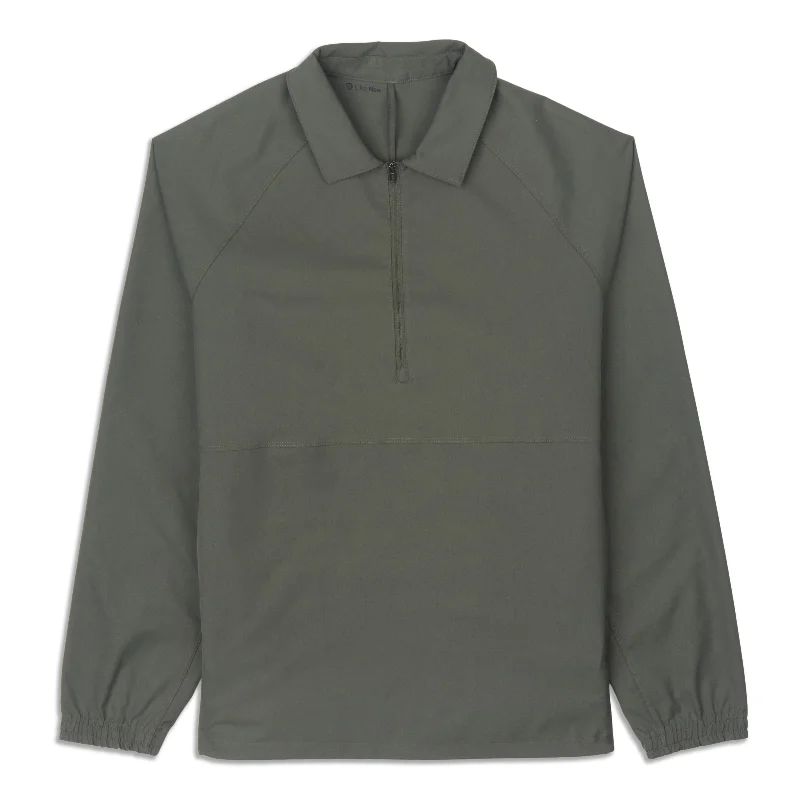 Cool Men's Pea CoatsCollared Half-Zip Jacket - Resale
