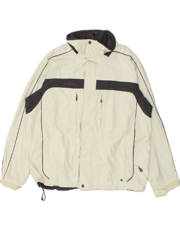 Men's Coats for Formal EventsCOLUMBIA Mens Rain Jacket UK 42 XL White Colourblock Nylon Men's Coats for Formal EventsCOLUMBIA Mens Rain Jacket UK 42 XL White Colourblock Nylon