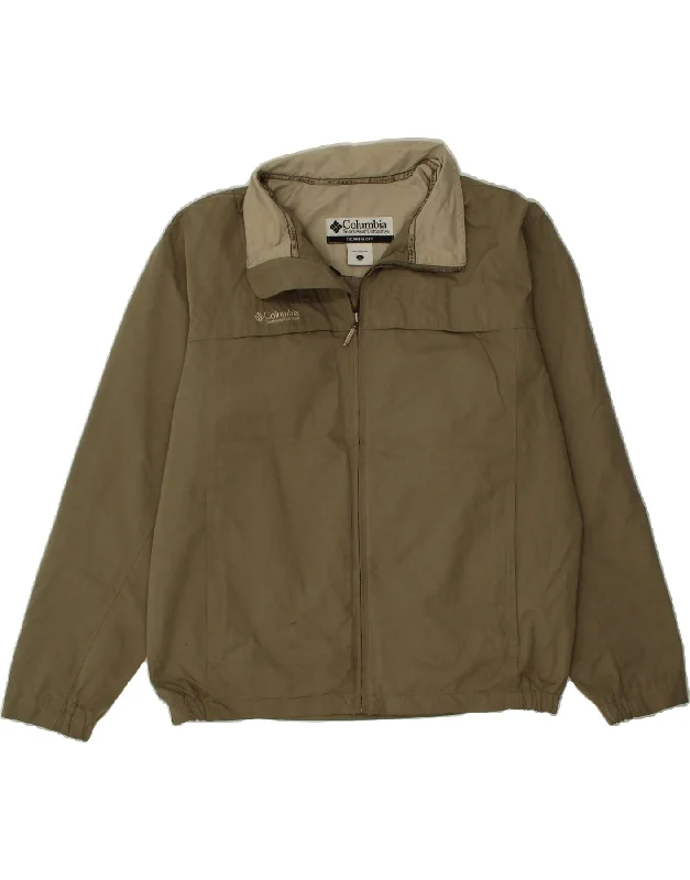 Men's Coats with ButtonsCOLUMBIA Mens Windbreaker Jacket UK 40 Large Khaki Polyester