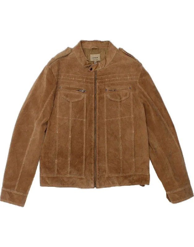 Men's Coats with Convertible CollarsCONBIPEL Mens Leather Jacket UK 38 Medium Brown Leather Men's Coats with Convertible CollarsCONBIPEL Mens Leather Jacket UK 38 Medium Brown Leather