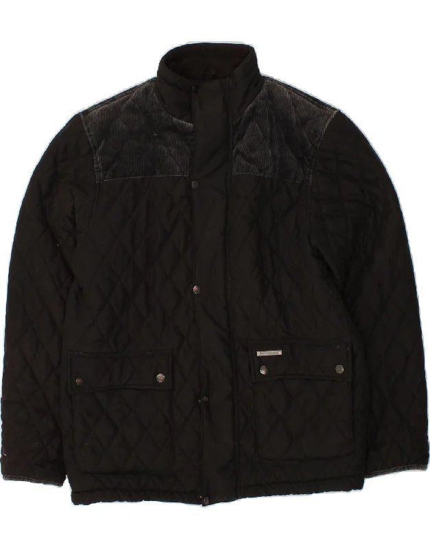 High-Quality Men's Duffle CoatsCOUNTRY ESTATE Mens Quilted Jacket UK 38 Medium Black Polyester High-Quality Men's Duffle CoatsCOUNTRY ESTATE Mens Quilted Jacket UK 38 Medium Black Polyester