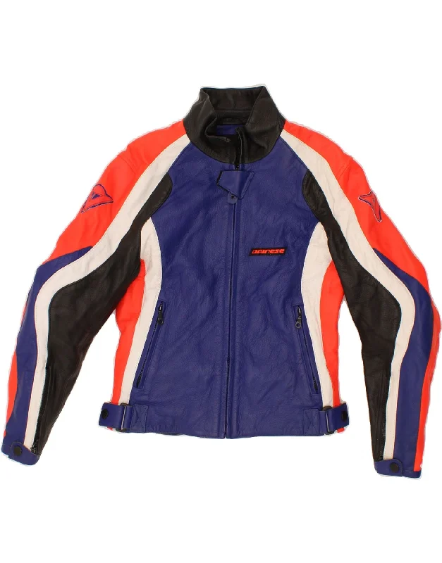 Men's Coats for SnowboardingDAINESE Mens Leather Biker Jacket IT 44 XS Navy Blue Colourblock Men's Coats for SnowboardingDAINESE Mens Leather Biker Jacket IT 44 XS Navy Blue Colourblock