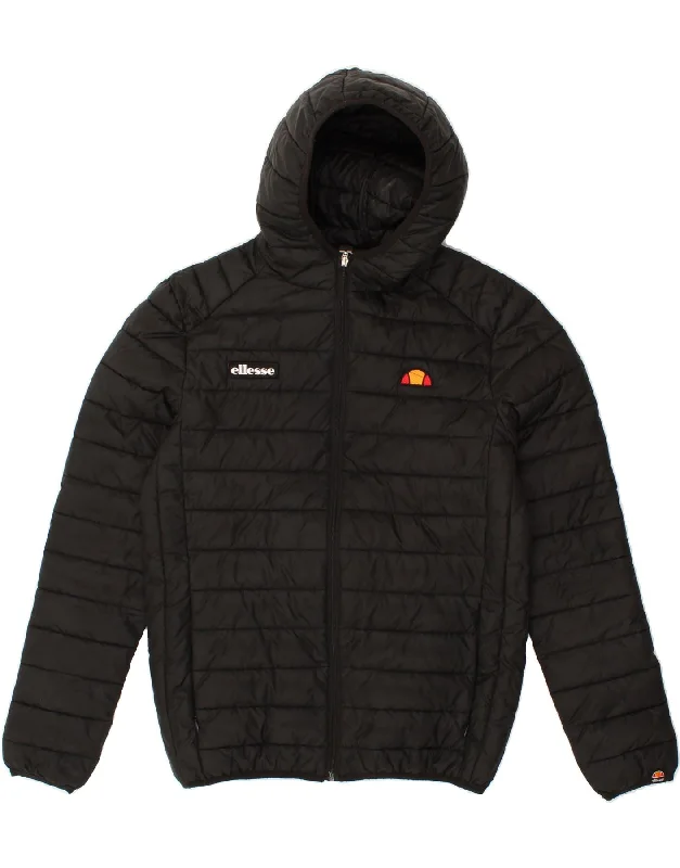 Men's Coats for Outdoor ActivitiesELLESSE Mens Hooded Padded Jacket UK 36 Small Black Polyester Men's Coats for Outdoor ActivitiesELLESSE Mens Hooded Padded Jacket UK 36 Small Black Polyester