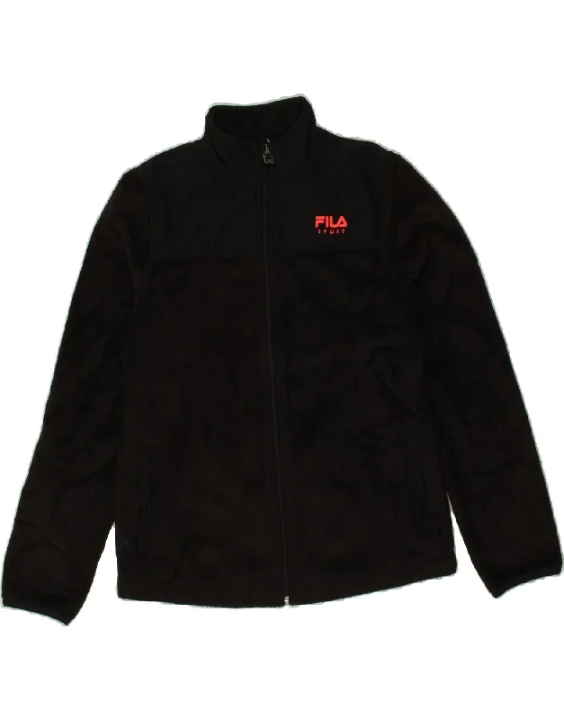 Men's Coats with Inner PocketsFILA Girls Fleece Jacket 13-14 Years Large Black Polyester Men's Coats with Inner PocketsFILA Girls Fleece Jacket 13-14 Years Large Black Polyester
