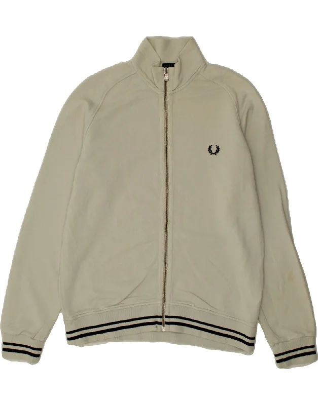 Men's Coats with Adjustable HemsFRED PERRY Boys Tracksuit Top Jacket 11-12 Years Beige Cotton Men's Coats with Adjustable HemsFRED PERRY Boys Tracksuit Top Jacket 11-12 Years Beige Cotton