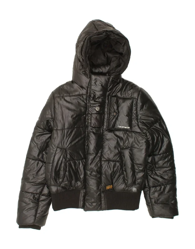 Affordable Men's Winter CoatsG-STAR Mens Hooded Padded Jacket UK 38 Medium Black Colourblock Polyester Affordable Men's Winter CoatsG-STAR Mens Hooded Padded Jacket UK 38 Medium Black Colourblock Polyester