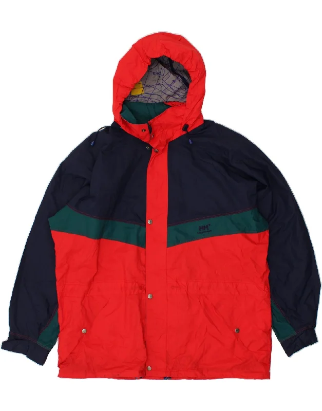 Men's Coats with Relaxed FitsHELLY HANSEN Mens Hooded Rain Jacket UK 46 3XL Red Colourblock Men's Coats with Relaxed FitsHELLY HANSEN Mens Hooded Rain Jacket UK 46 3XL Red Colourblock
