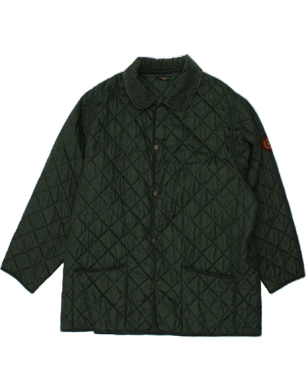 Men's Coats with Inner PocketsHENRI LLOYD Mens Quilted Jacket UK 42 XL Green Nylon