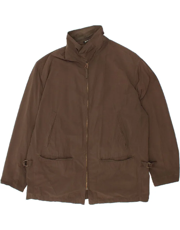 Men's Coats for RunningHENRY COTTONS Mens Windbreaker Jacket IT 54 2XL Brown Cotton