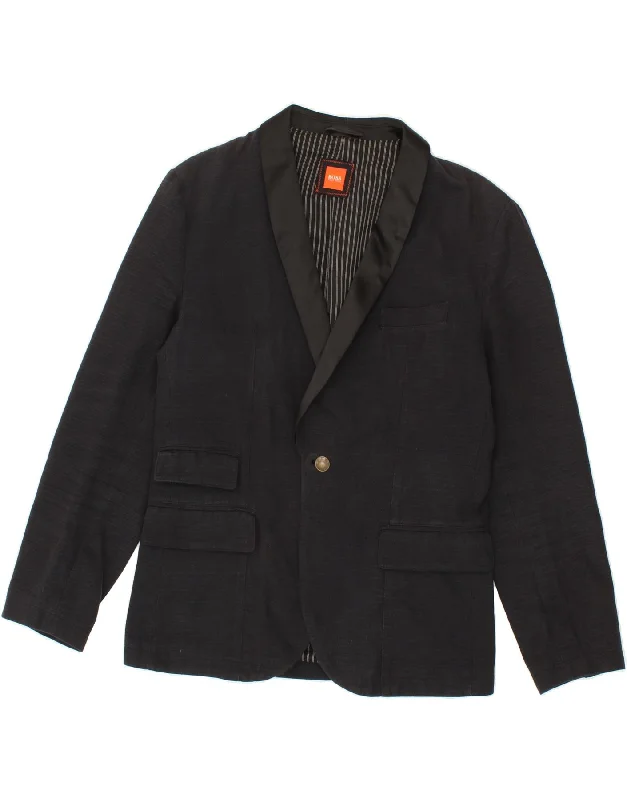 Men's Coats for WorkHUGO BOSS Mens 1 Button Blazer Jacket IT 52 XL Black Striped Cotton Men's Coats for WorkHUGO BOSS Mens 1 Button Blazer Jacket IT 52 XL Black Striped Cotton