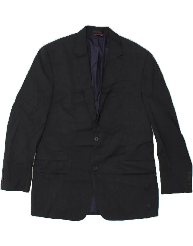 Men's Coats for Big and TallIZOD Mens 2 Button Blazer Jacket UK 38 Medium Navy Blue