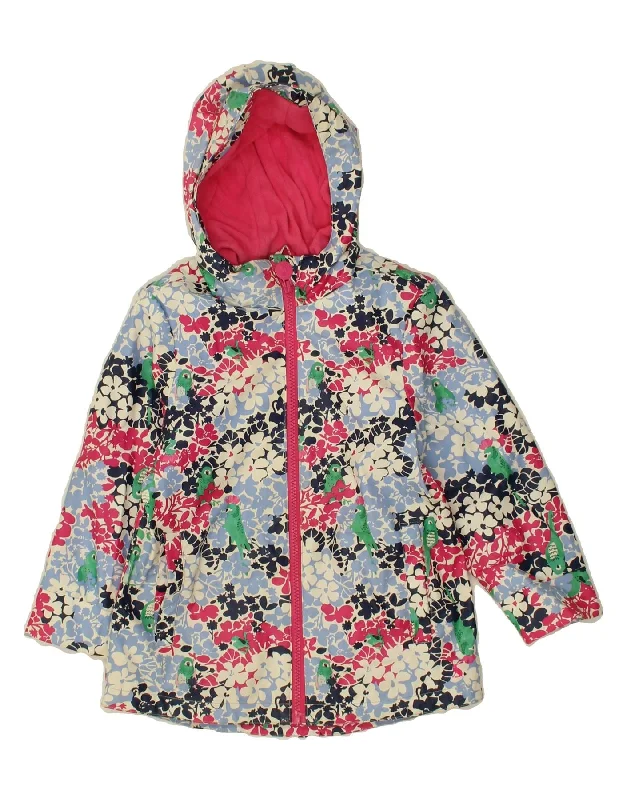 Designer Men's OvercoatsJOULES Girls Hooded Rain Jacket 4-5 Years Multicoloured Floral Polyester Designer Men's OvercoatsJOULES Girls Hooded Rain Jacket 4-5 Years Multicoloured Floral Polyester