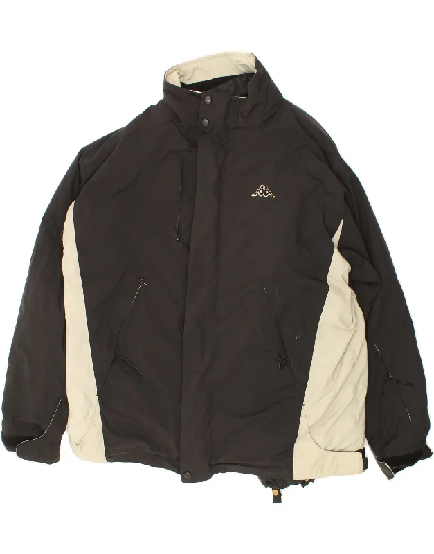 Classic Men's Trench CoatsKAPPA Mens Windbreaker Jacket UK 42 XL Black Colourblock Polyester Classic Men's Trench CoatsKAPPA Mens Windbreaker Jacket UK 42 XL Black Colourblock Polyester