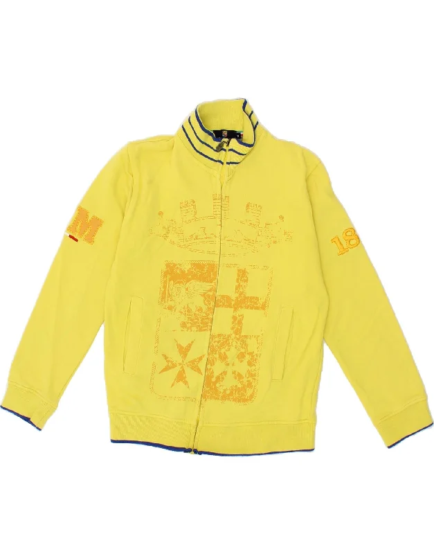 Men's Coats for Outdoor ActivitiesMARINA MILITARE Boys Graphic Tracksuit Top Jacket 11-12 Years Yellow Men's Coats for Outdoor ActivitiesMARINA MILITARE Boys Graphic Tracksuit Top Jacket 11-12 Years Yellow