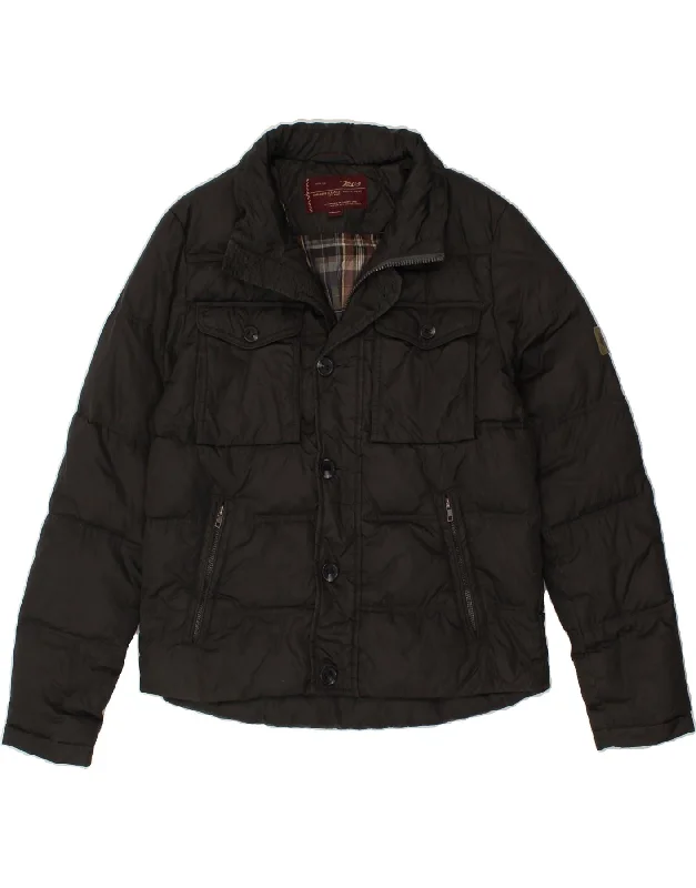 Men's Coats with Flannel LiningMARLBORO CLASSICS Mens Padded Jacket UK 38 Medium Black Polyamide Men's Coats with Flannel LiningMARLBORO CLASSICS Mens Padded Jacket UK 38 Medium Black Polyamide