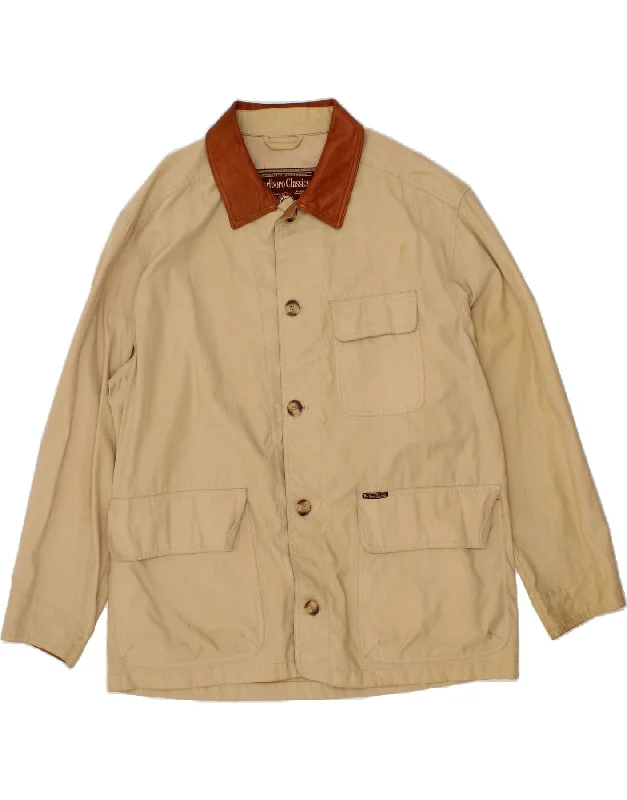 Men's Coats with Relaxed FitsMARLBORO CLASSICS Mens Utility Jacket UK 44 2XL Beige Cotton Men's Coats with Relaxed FitsMARLBORO CLASSICS Mens Utility Jacket UK 44 2XL Beige Cotton
