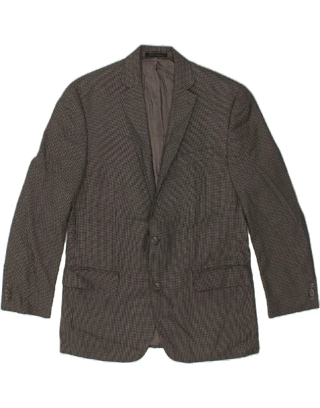 Men's Coats for Winter CampingMICHAEL KORS Mens 2 Button Blazer Jacket UK 42 XL Grey Houndstooth
