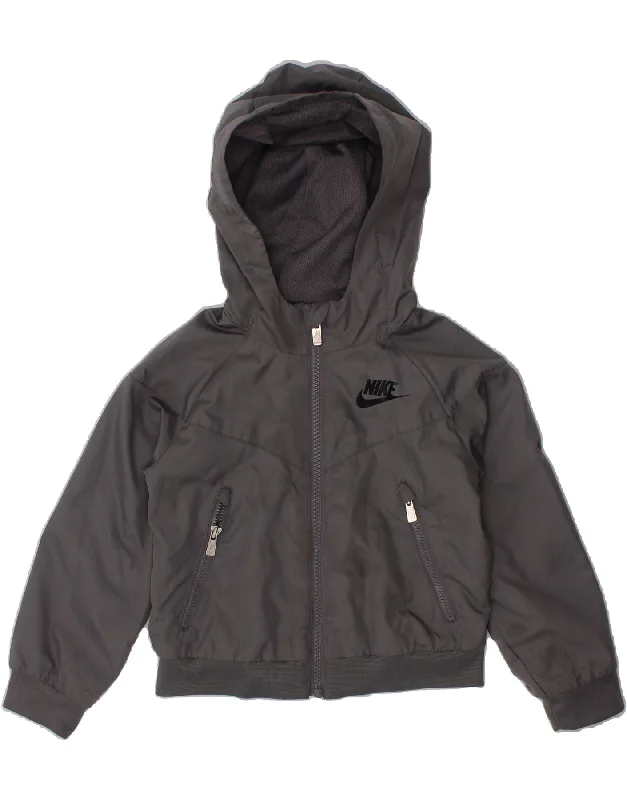 Men's Coats for Short MenNIKE Baby Boys Hooded Bomber Jacket 18-24 Months Grey Polyester
