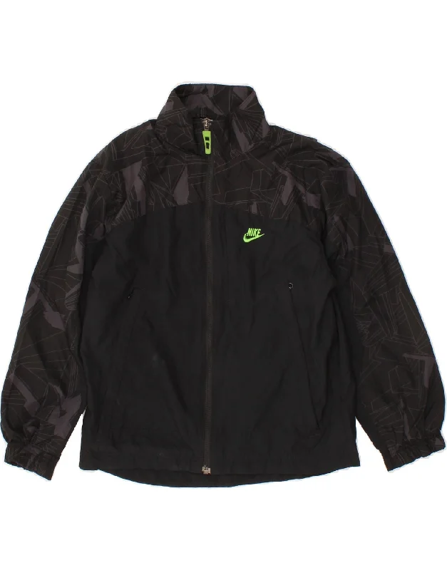 Men's Coats with ZippersNIKE Boys Graphic Tracksuit Top Jacket 8-9 Years Small Black Colourblock Men's Coats with ZippersNIKE Boys Graphic Tracksuit Top Jacket 8-9 Years Small Black Colourblock