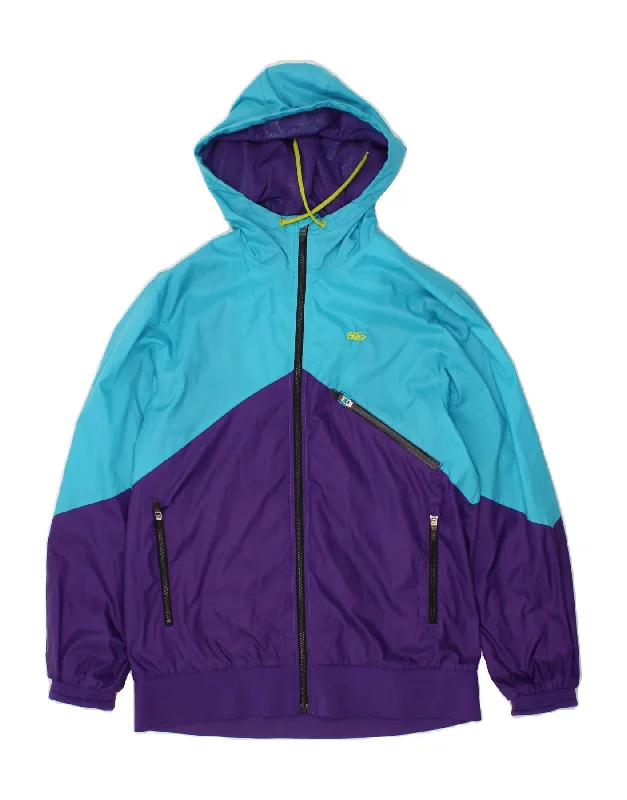Men's Coats with Magnetic ClosuresNIKE Mens Hooded Rain Jacket UK 38/40 Medium Blue Colourblock Polyester Men's Coats with Magnetic ClosuresNIKE Mens Hooded Rain Jacket UK 38/40 Medium Blue Colourblock Polyester