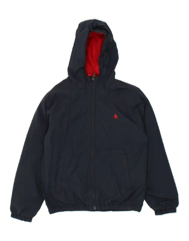 Men's Coats with Synthetic InsulationPENGUIN Boys Hooded Rain Jacket 10-11 Years Navy Blue Polyester Men's Coats with Synthetic InsulationPENGUIN Boys Hooded Rain Jacket 10-11 Years Navy Blue Polyester