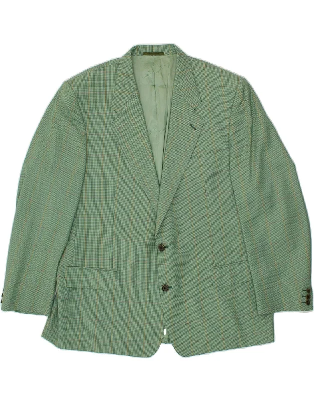 Men's Coats with HoodsPIERRE CARDIN Mens 2 Button Blazer Jacket IT 58 4XL Green Check Men's Coats with HoodsPIERRE CARDIN Mens 2 Button Blazer Jacket IT 58 4XL Green Check