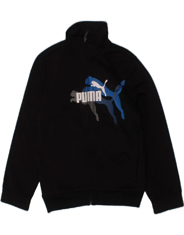 Men's Coats with Adjustable HemsPUMA Boys Graphic Tracksuit Top Jacket 7-8 Years Small Black Polyester Men's Coats with Adjustable HemsPUMA Boys Graphic Tracksuit Top Jacket 7-8 Years Small Black Polyester