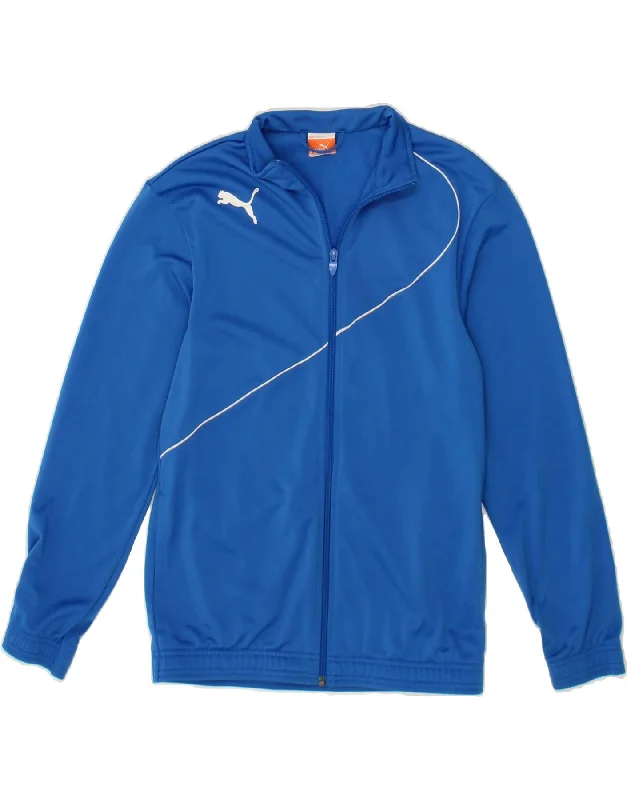 Elegant Men's Wool CoatsPUMA Boys Tracksuit Top Jacket 13-14 Years Blue Polyester