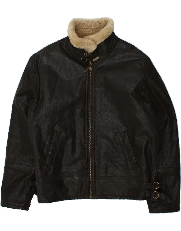 Men's Coats for RunningRIVER ISLAND Mens Sherpa Jacket UK 42 XL Black