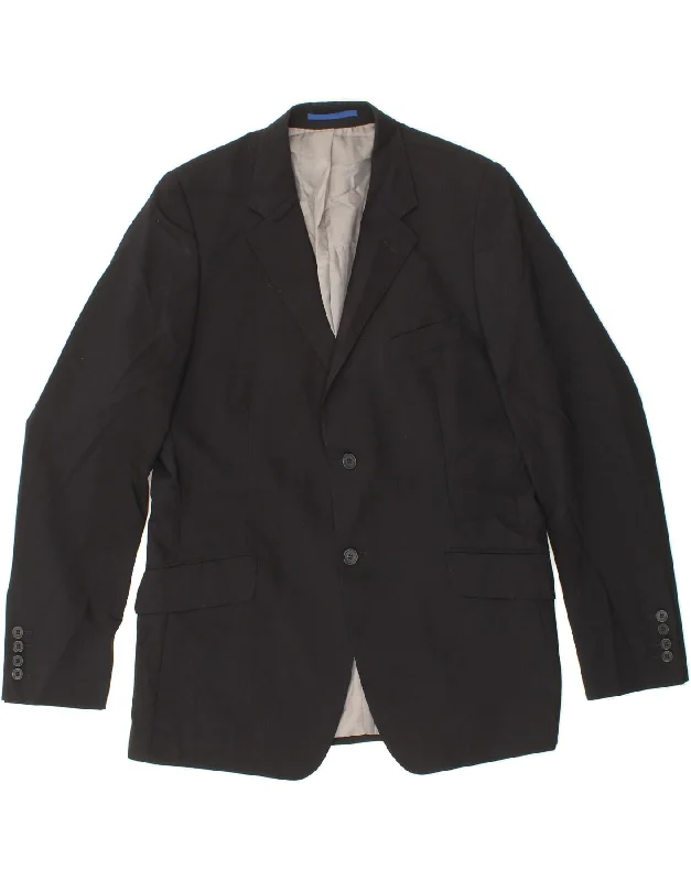Men's Coats with ZippersROHAN Mens 2 Button Blazer Jacket UK 42 XL Black Wool