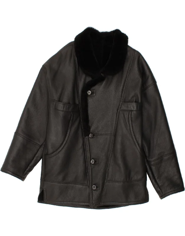 Stylish Men's Biker JacketsSHEARLING Mens Shearling Jacket IT 50 Large Black Leather Stylish Men's Biker JacketsSHEARLING Mens Shearling Jacket IT 50 Large Black Leather