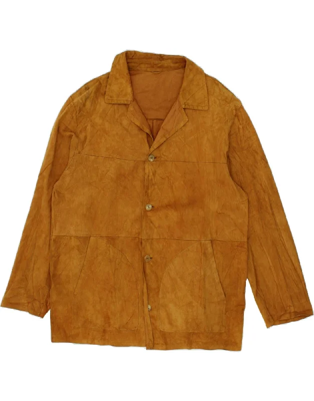 Men's Coats Made in ItalySINCLAIR Mens Suede Jacket UK 42 XL Brown