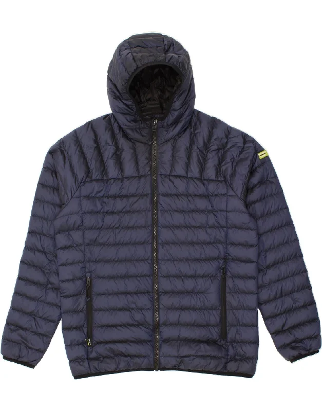 Men's Coats with Quick-Dry FabricSUPERDRY Mens Hooded Padded Jacket UK 46 3XL Navy Blue Nylon Men's Coats with Quick-Dry FabricSUPERDRY Mens Hooded Padded Jacket UK 46 3XL Navy Blue Nylon