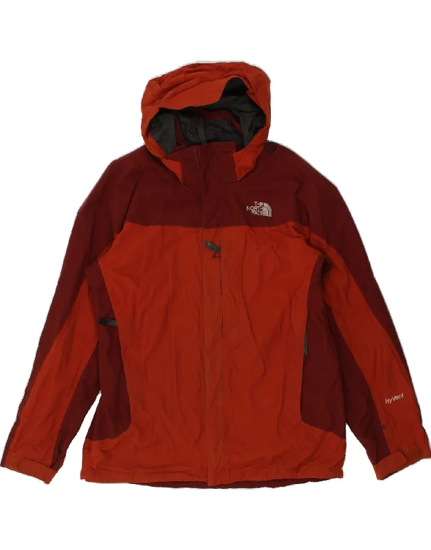 Men's Coats for Outdoor ActivitiesTHE NORTH FACE Mens Hooded Rain Jacket UK 42 XL Orange Colourblock Nylon Men's Coats for Outdoor ActivitiesTHE NORTH FACE Mens Hooded Rain Jacket UK 42 XL Orange Colourblock Nylon