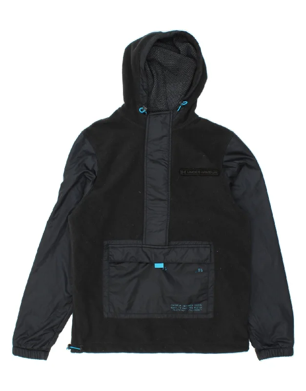 Winter-Ready Men's CoatsUNDER ARMOUR Mens Hooded Fleece Anorak Jacket UK 38 Medium Black Polyester Winter-Ready Men's CoatsUNDER ARMOUR Mens Hooded Fleece Anorak Jacket UK 38 Medium Black Polyester