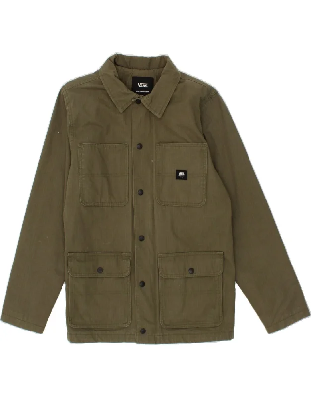 Men's Coats for Casual WearVANS Mens Utility Jacket UK 36 Small Khaki Cotton