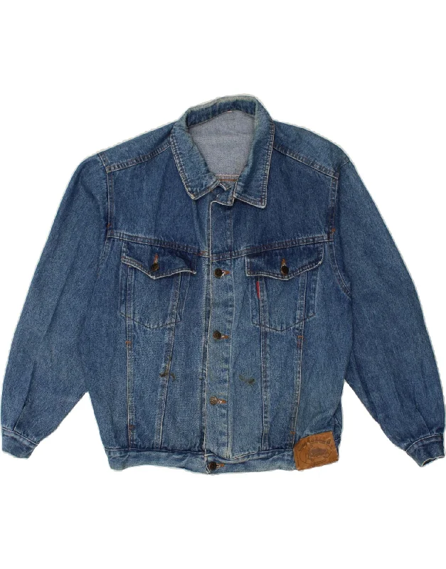 Men's Coats with Modern CutsVINTAGE Mens Denim Jacket UK 40 Large Blue