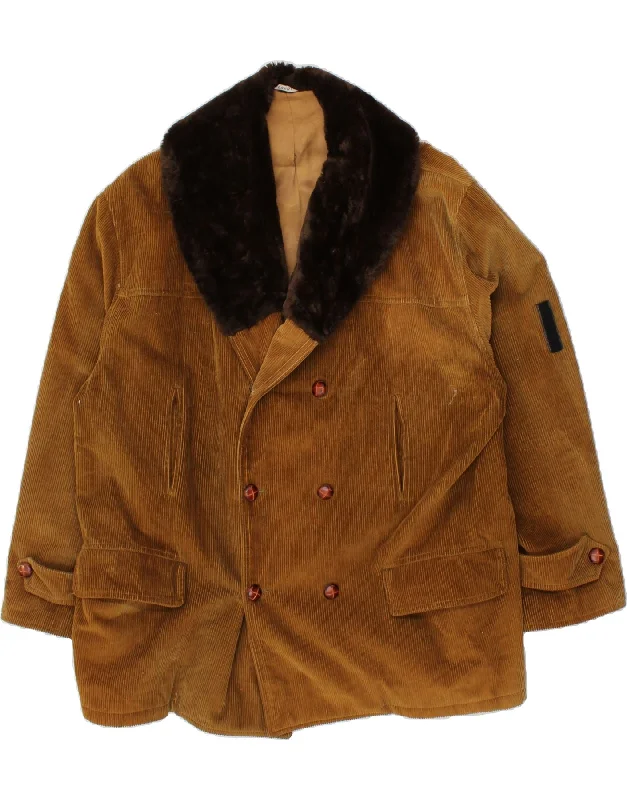 Men's Coats with Convertible CollarsVINTAGE Mens Loose Fit Corduroy Jacket IT 48 Medium Brown Cotton Men's Coats with Convertible CollarsVINTAGE Mens Loose Fit Corduroy Jacket IT 48 Medium Brown Cotton