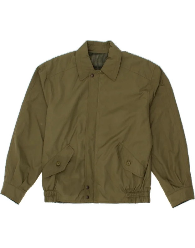Men's Coats with Inner PocketsVINTAGE Mens Loose Fit Reversible Jacket UK 38 Medium Khaki Polyester Men's Coats with Inner PocketsVINTAGE Mens Loose Fit Reversible Jacket UK 38 Medium Khaki Polyester