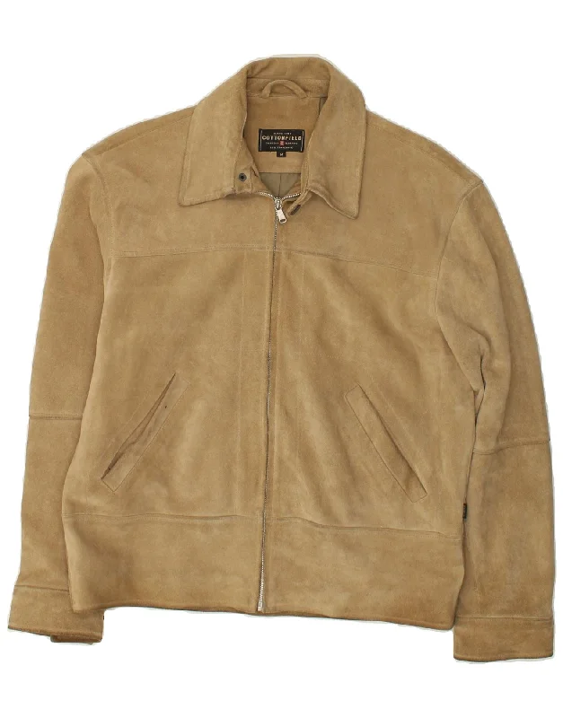 Men's Coats for HikingVINTAGE Mens Suede Jacket UK 38 Medium Beige Leather