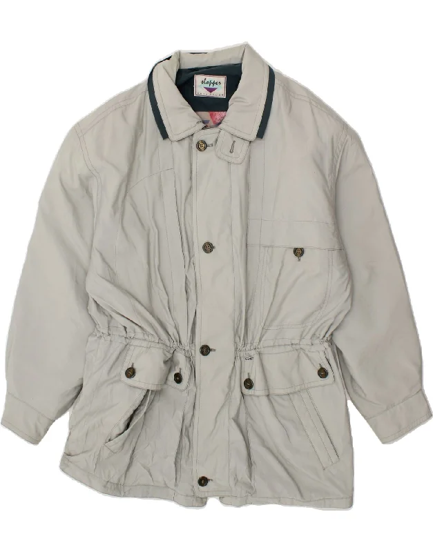 Men's Coats with Ripstop FabricVINTAGE Mens Windbreaker Jacket UK 40 Large Grey